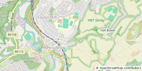 Map of Huddersfield, West Yorkshire