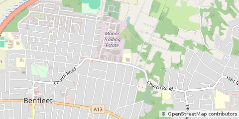 Map of Benfleet, Essex