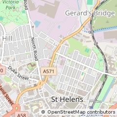 Map of ST. Helens, Merseyside