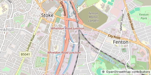 Map of Stoke-on-Trent, Staffordshire
