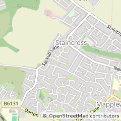 Map of Barnsley, South Yorkshire