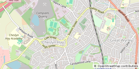 Map of Walsall, West Midlands