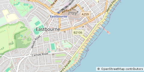 Map of Eastbourne, East Sussex