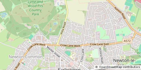Map of Newton-LE-Willows, ST Helens
