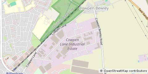 Map of Billingham, Cleveland
