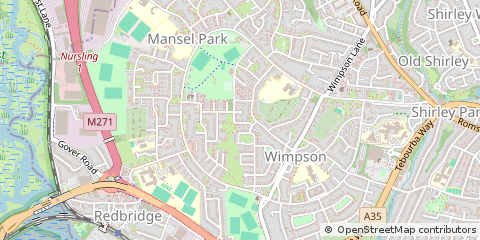 Map of Millbrook, Hampshire