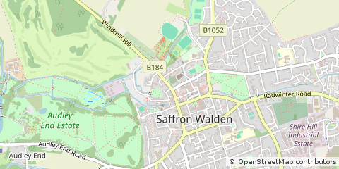 Map of Saffron Walden, Essex