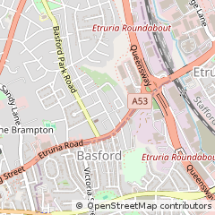 Map of Newcastle, Staffordshire