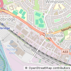 Map of Millbrook Southampton, Hampshire