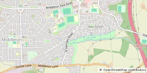 Map of Leeds, West Yorkshire