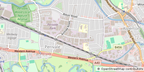 Map of Greenford, Middx