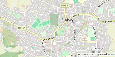 Map of Pudsey, West Yorkshire