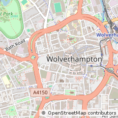 Map of Wolverhampton, West Midlands