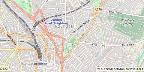 Map of Brighton, East Sussex