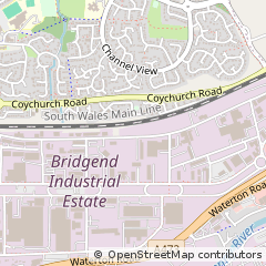 Map of Bridgend, County Bridgend