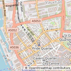 Map of Liverpool, Merseyside