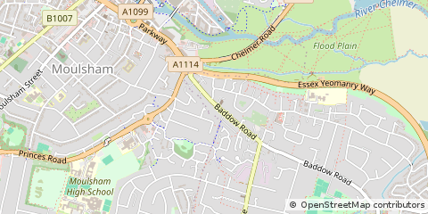 Map of Chelmsford