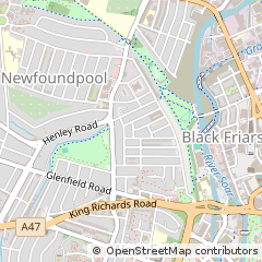 Map of Leicester, Leicestershire
