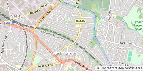 Map of Birmingham, West Midlands