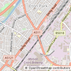 Map of Burton on Trent, Staffordshire