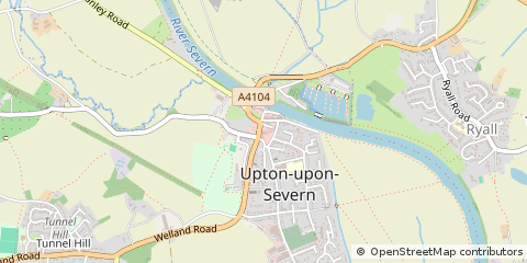 Map of Worcester, Worcestershire