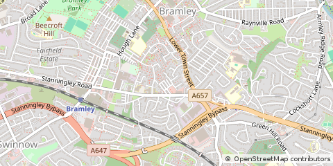 Map of Leeds, West Yorkshire