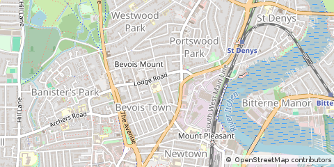 Map of Southampton, Hampshire
