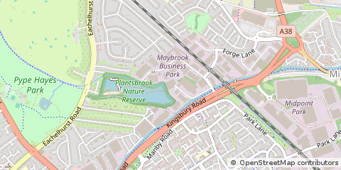 Map of Sutton Coldfield, West Midlands