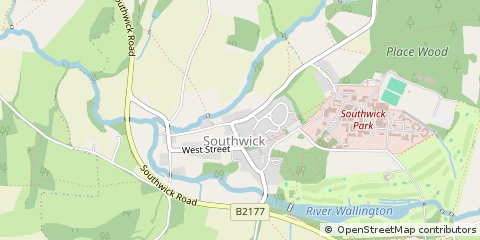 Map of Southwick, Hampshire