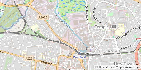 Map of Dartford, Kent