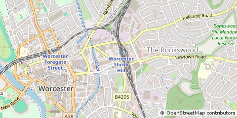 Map of Worcester