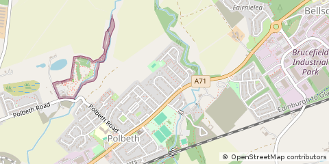 Map of West Calder, West Lothian
