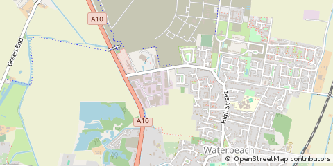 Map of Waterbeach, Cambridgeshire
