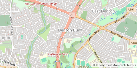 Map of Newcastle Upon Tyne, Tyne & Wear