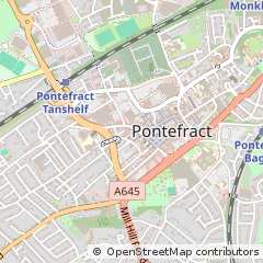 Map of Pontefract, West Yorkshire