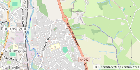 Map of Cwmbran, Torfaen