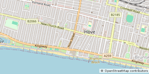 Map of Hove, East Sussex