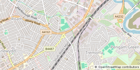 Map of Caerdydd