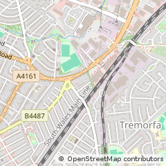 Map of Caerdydd