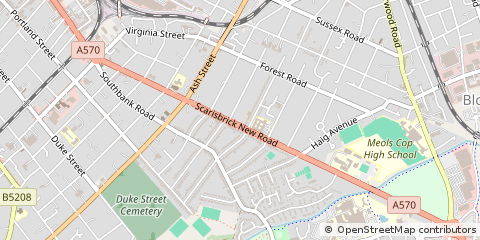 Map of Southport, Merseyside