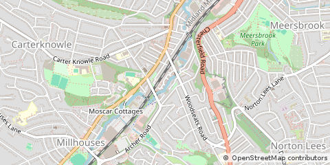 Map of Sheffield
