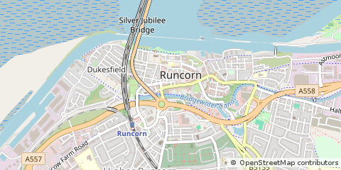 Map of Runcorn, Cheshire