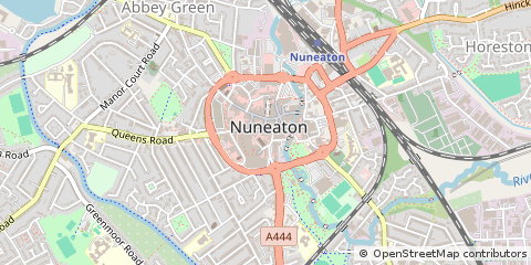 Map of Nuneaton, Leicestershire