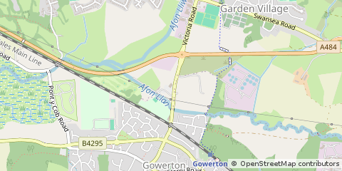 Map of Swansea, West Glamorgan