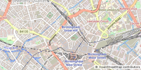 Map of Birmingham, West Midlands