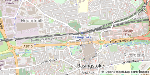 Map of Basingstoke, Hampshire