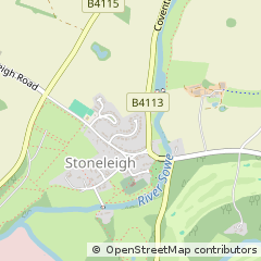 Map of Kenilworth, Warwickshire