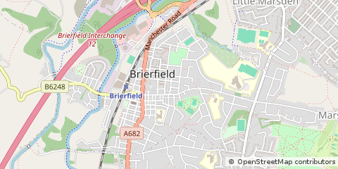 Map of Nelson, Lancashire