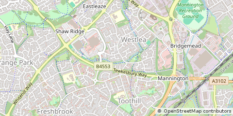 Map of Swindon