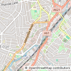 Map of Sheffield, South Yorkshire